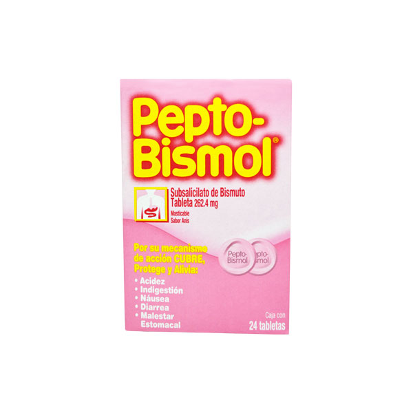 Farmacia PVR - Pepto Bismol - 24 Tabletas