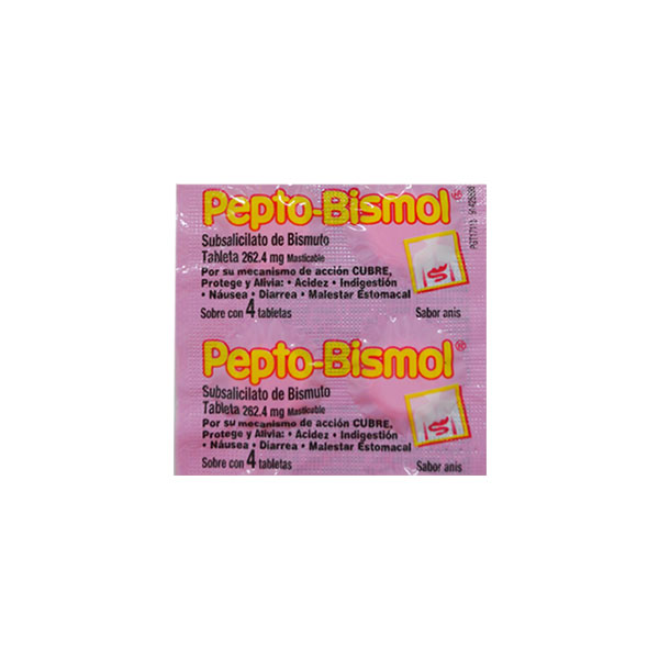 Farmacia PVR - Pepto Bismol - 4 Tabletas
